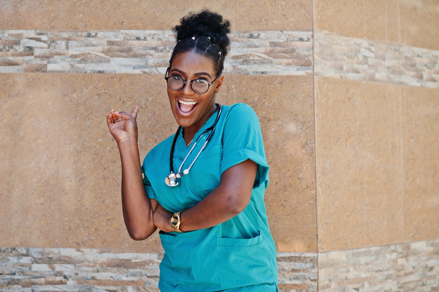 African nursing students in lab